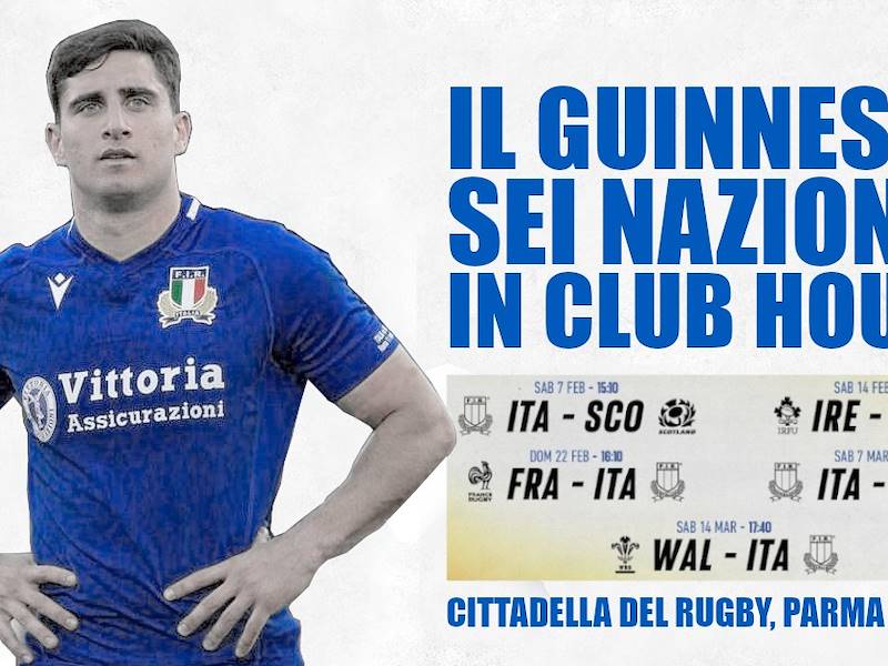 Il Sei Nazioni nella Club House delle Zebre Parma
