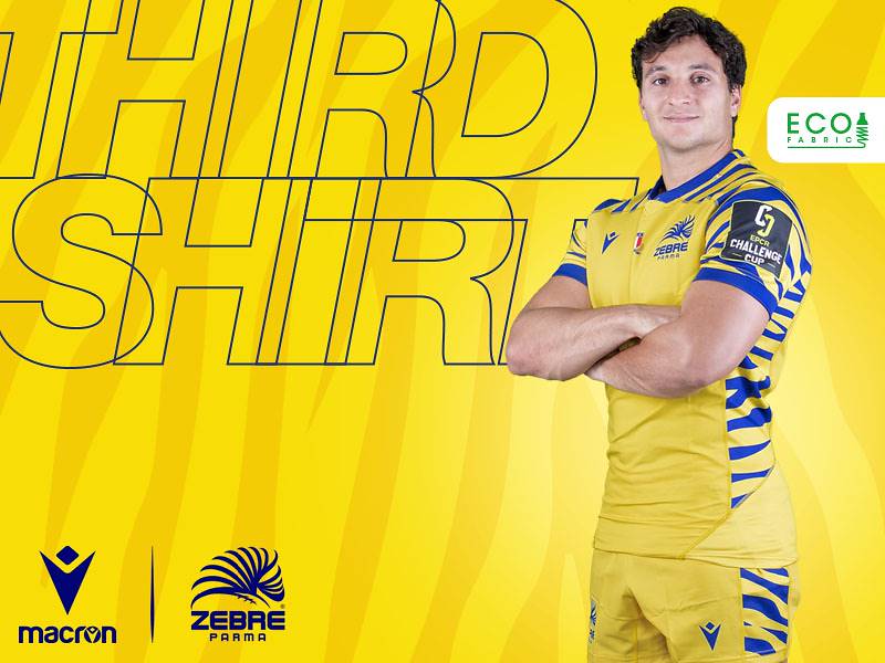 ZEBRE PARMA: YELLOW-BLUE IS ALSO THE LEITMOTIF IN THE NEW JERSEYS FOR THE EPCR CHALLENGE CUP