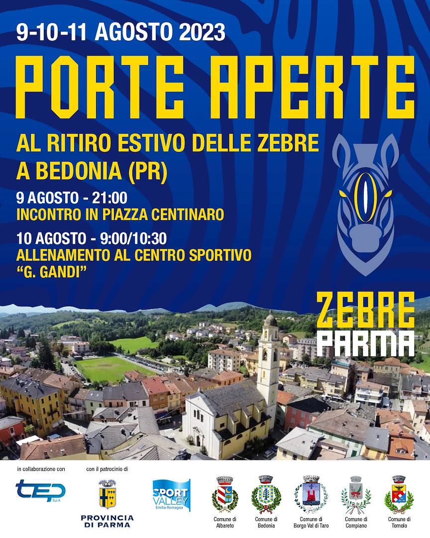 PORTE APERTE AL RITIRO ESTIVO DELLE ZEBRE A BEDONIA (PR)