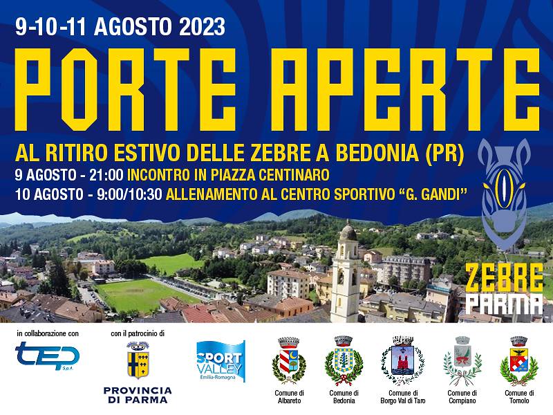 PORTE APERTE AL RITIRO ESTIVO DELLE ZEBRE A BEDONIA (PR)