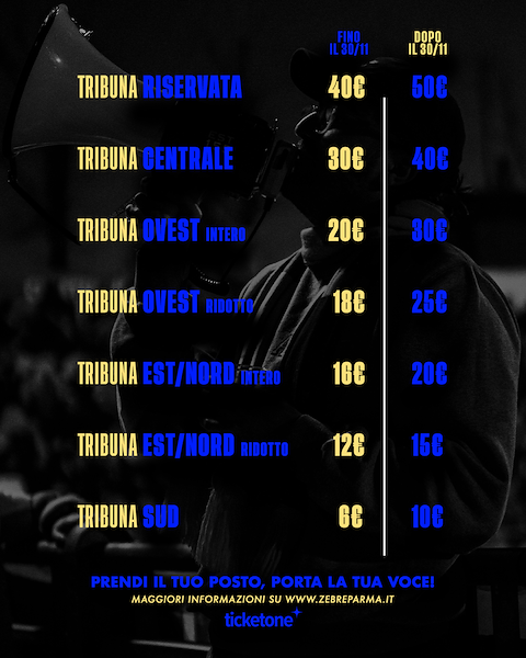 TABELLA BIGLIETTI DERBY