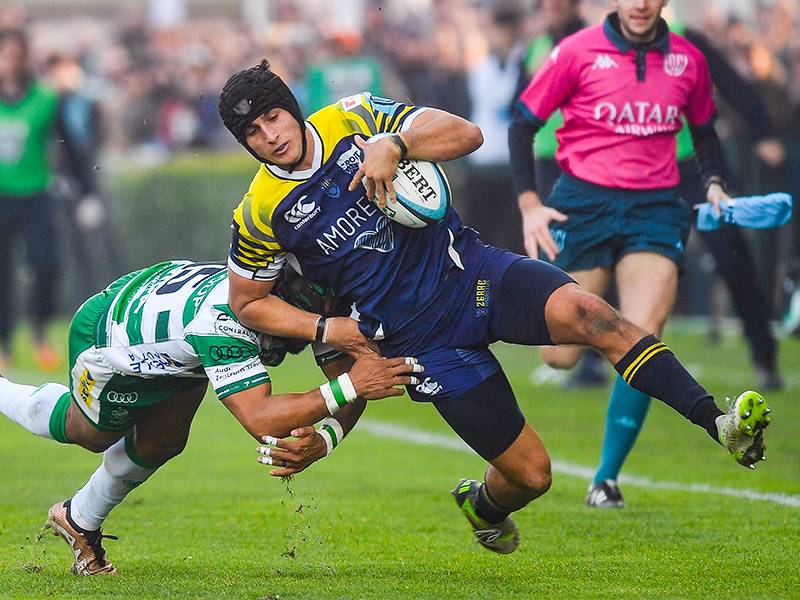 LE ZEBRE CEDONO IN CASA DEL BENETTON RUGBY