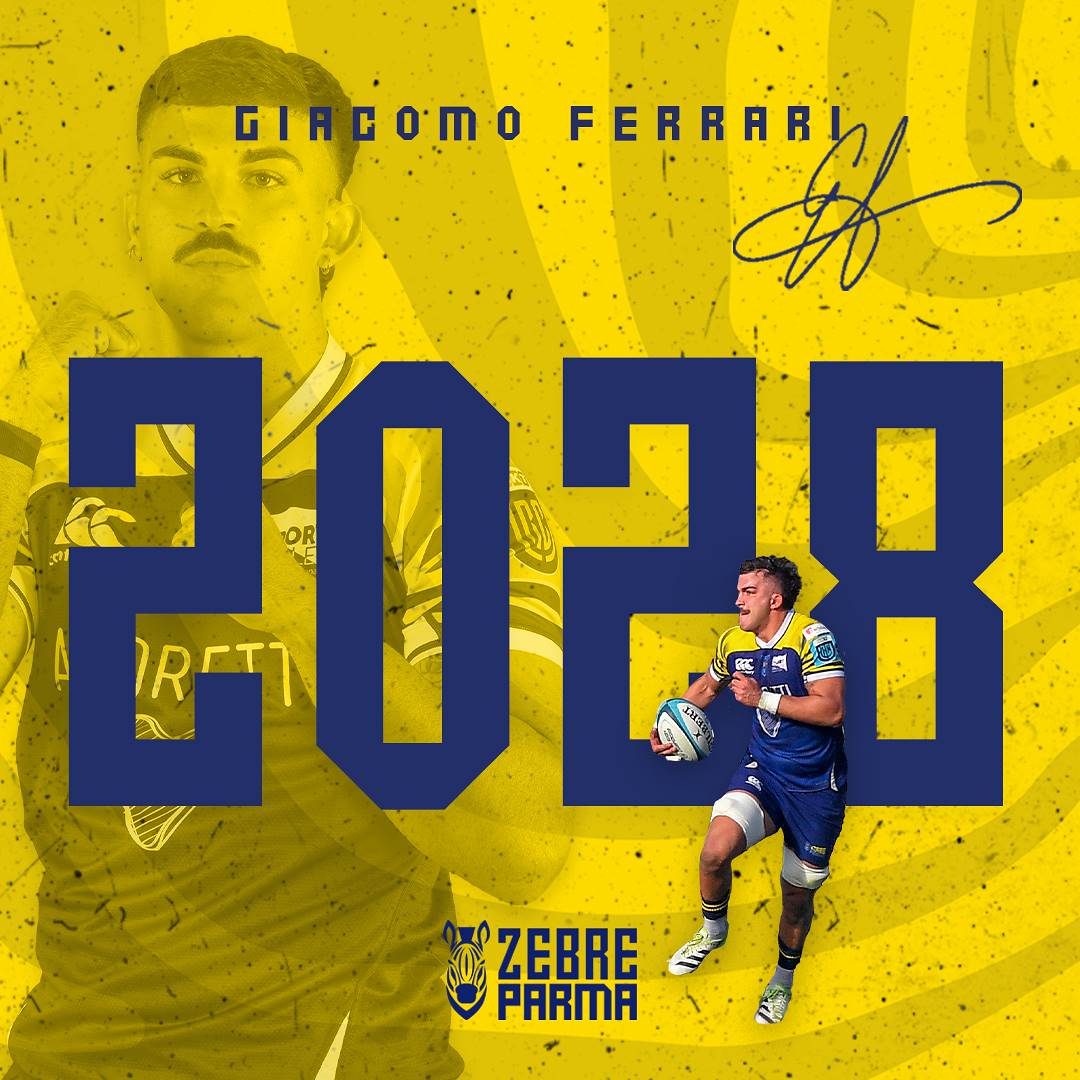 La scheda di Giacomo Ferrari, terza linea delle Zebre Parma: