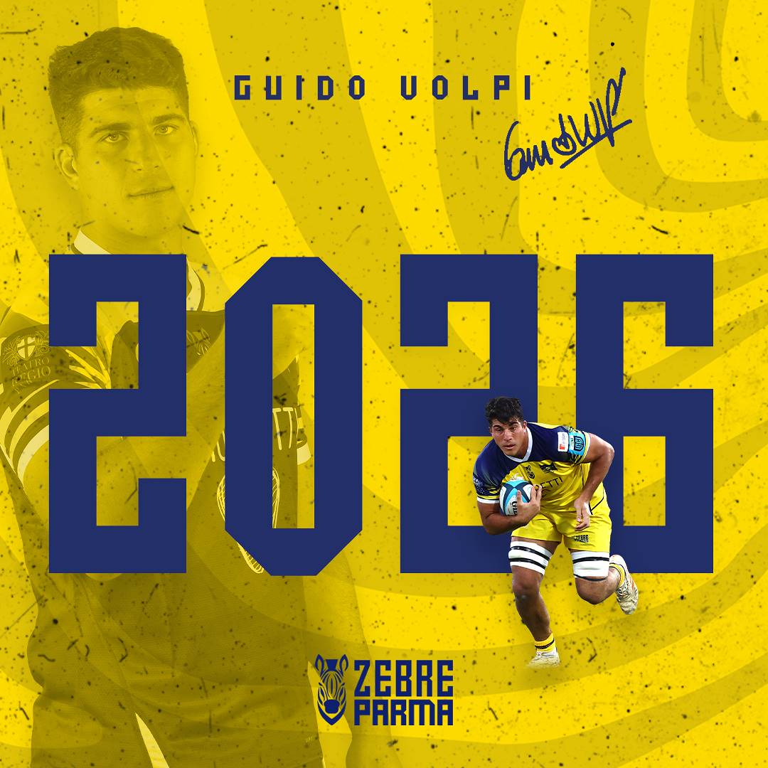 La scheda di Guido Volpi, terza linea delle Zebre Parma: