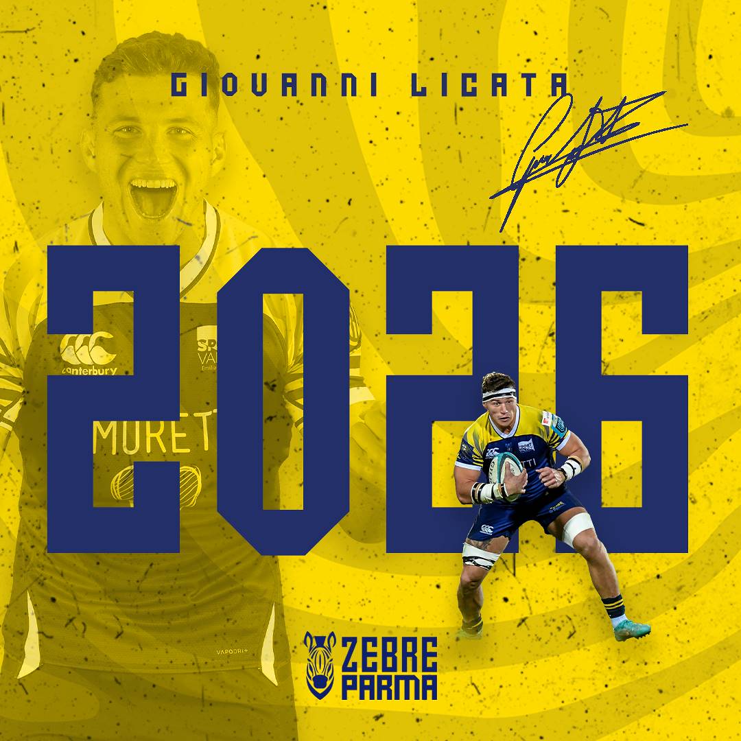 La scheda di Giovanni Licata, terza linea delle Zebre Parma: