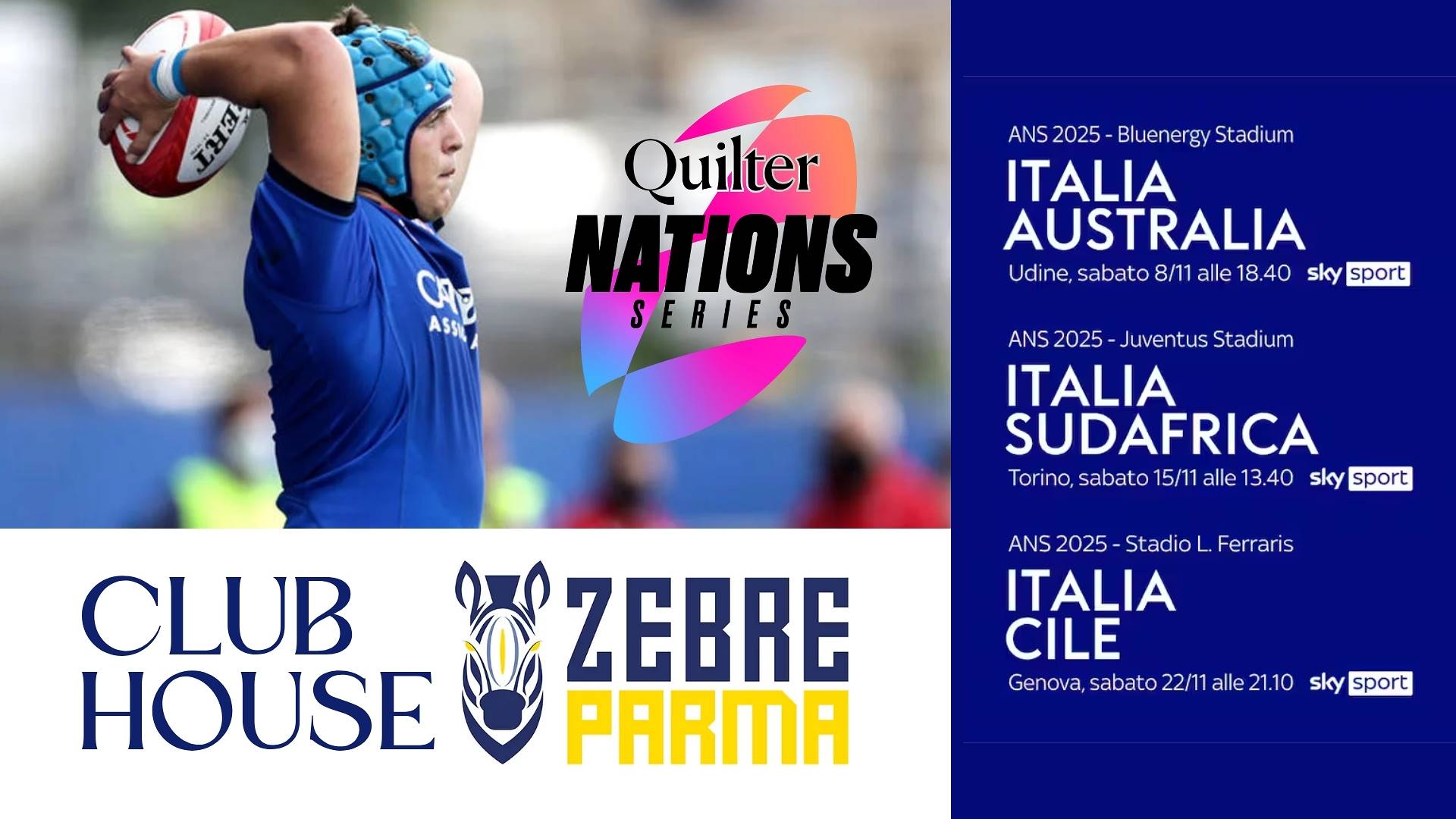 Quilter Nation Series alla Club House delle Zebre