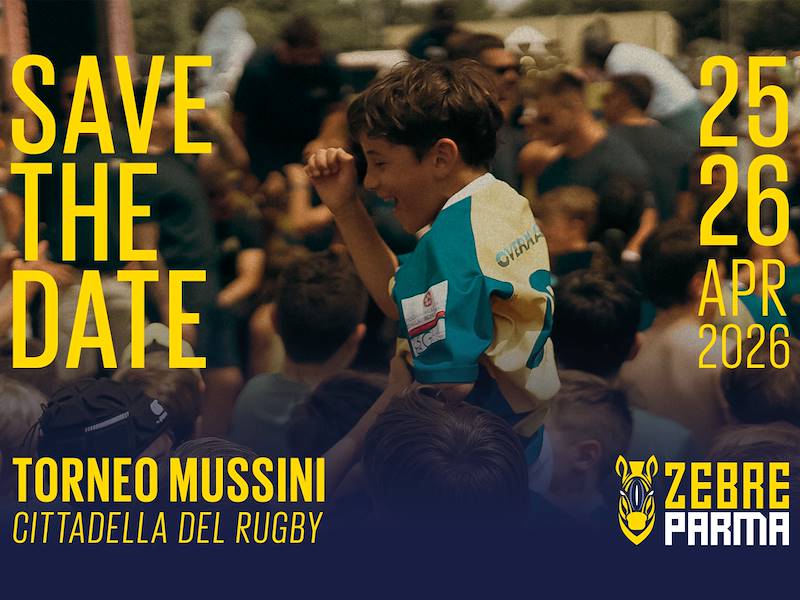 Torneo Mussini: 25 e 26 aprile 2026 alla Cittadella del Rugby